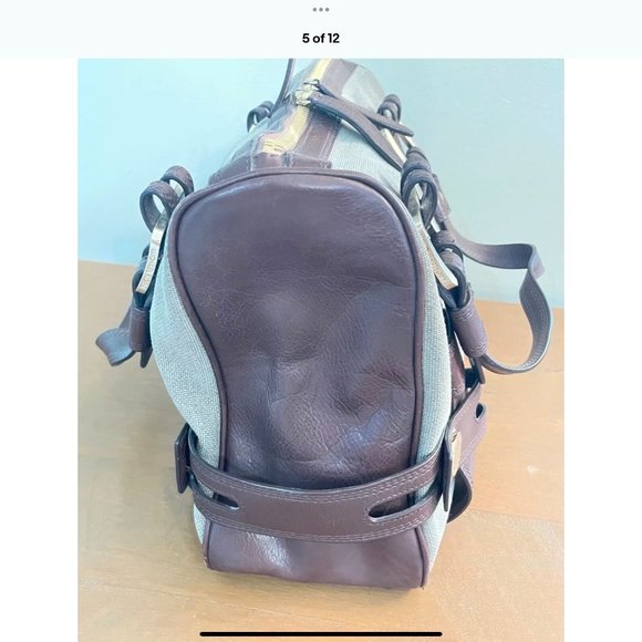 Michael Kors Large Canvas and Leather Harness Grab Handbag - Picture 12 of 16